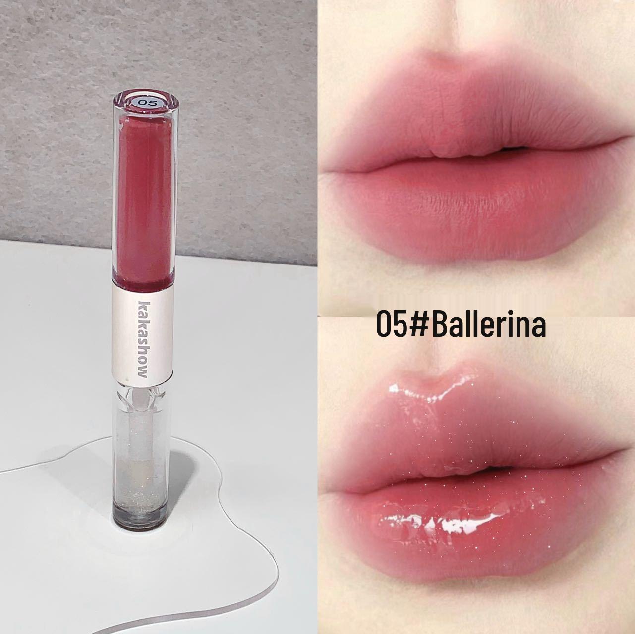 Kakashow Dual-Ended Lip Glaze: Mirror Gloss, Matte Lipstick, & Layered Lip Oil. 2g+2g
Kakashow Dual-Ended Lip Glaze: Mirror Gloss, Matte Lipstick, & Layered Lip Oil. 2g+2g