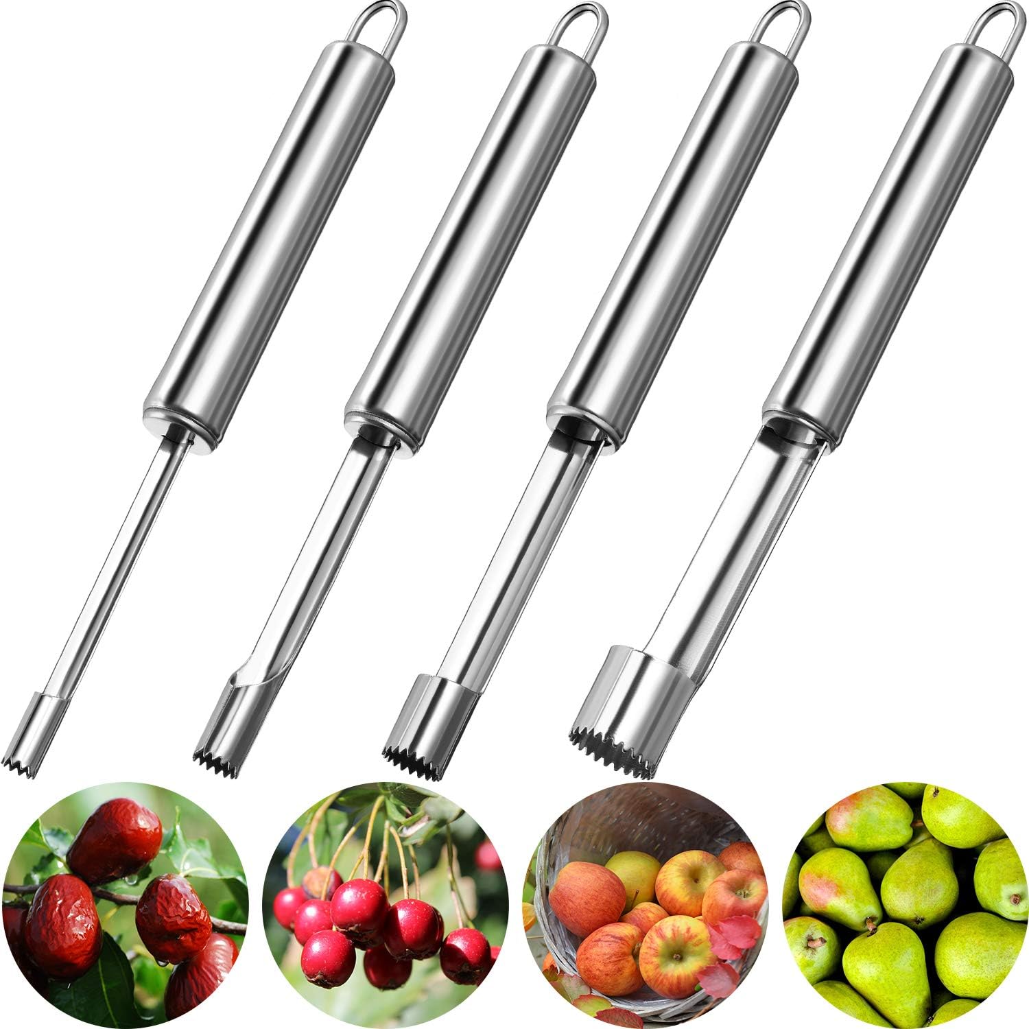 4PCS Stainless Steel Fruit Corer Remover Cherry Apple Pear Corer Fruit Seed Core Remover Slicer Knife Kitchen Accessories
4PCS Stainless Steel Fruit Corer Remover Cherry Apple Pear Corer Fruit Seed Core Remover Slicer Knife Kitchen Accessories