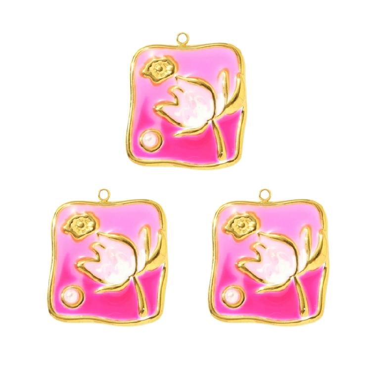 3 Pieces Layered Floral Oil Drip Charm Stainless Steel User Friendly Jewelry Making Supplies For Crafters
3 Pieces Layered Floral Oil Drip Charm Stainless Steel User Friendly Jewelry Making Supplies For Crafters