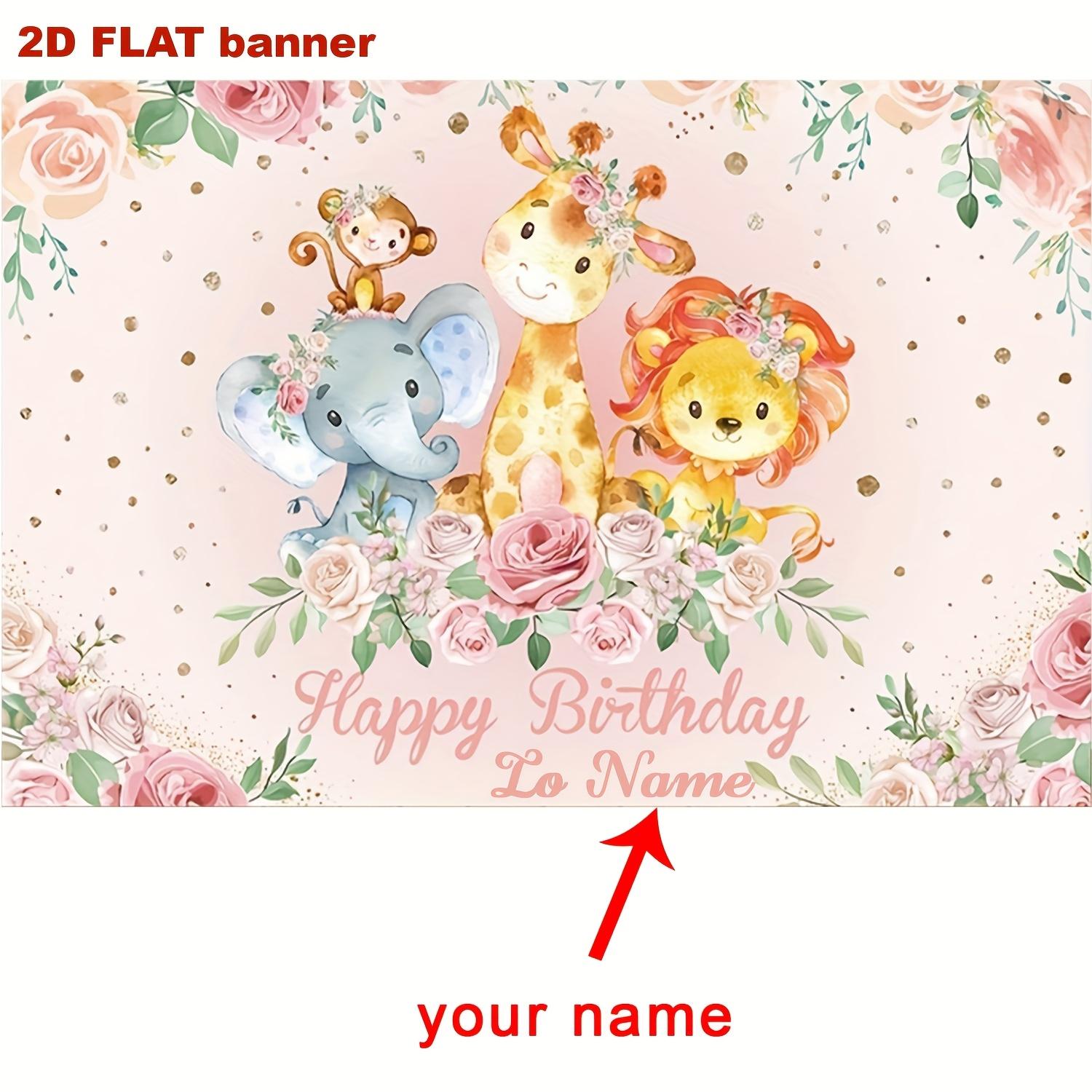 BEPAN Giraffe Elephant Animal Theme Banner Background Customizable Name Children s Birthday Party Decoration Baby One-Year-Old Props Vinyl--W120xH80cm
BEPAN Giraffe Elephant Animal Theme Banner Background Customizable Name Children s Birthday Party Decoration Baby One-Year-Old Props Vinyl--W120xH80cm