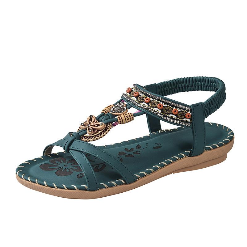Summer new fashion casual versatile rhinestone soft bottom flat bottom round head wearing beach sandals women 45
Summer new fashion casual versatile rhinestone soft bottom flat bottom round head wearing beach sandals women 45