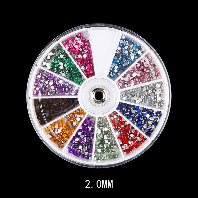 Nail Art Diamonds, Rhinestone Box: 12 Colors, 1.5-3.0MM
Nail Art Diamonds, Rhinestone Box: 12 Colors, 1.5-3.0MM