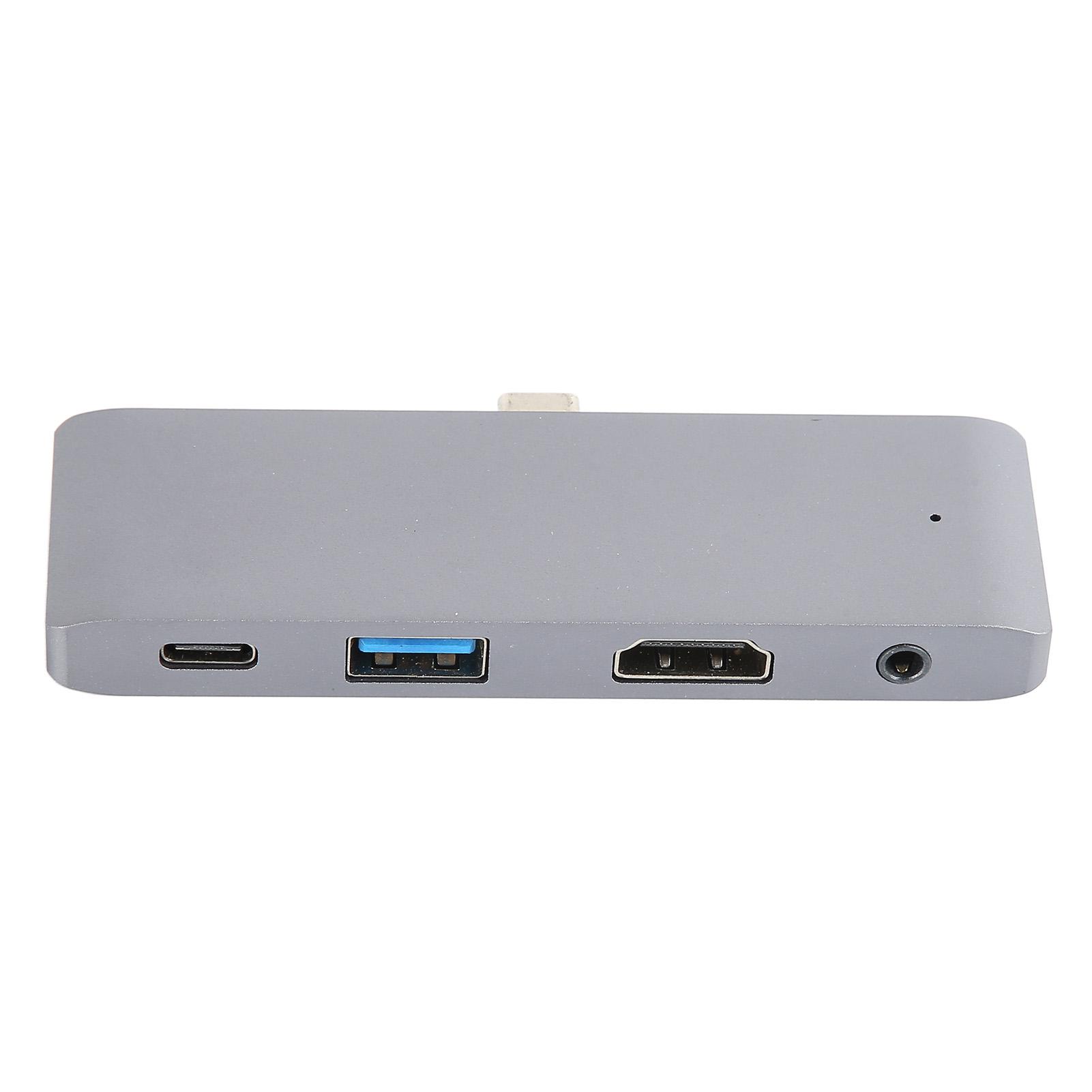 USB C Hub 4 in 1 Aluminum Alloy USB C to USB USB3.0 HDTV AUX 3.5mm USB C Splitter for OS X Tablet
USB C Hub 4 in 1 Aluminum Alloy USB C to USB USB3.0 HDTV AUX 3.5mm USB C Splitter for OS X Tablet