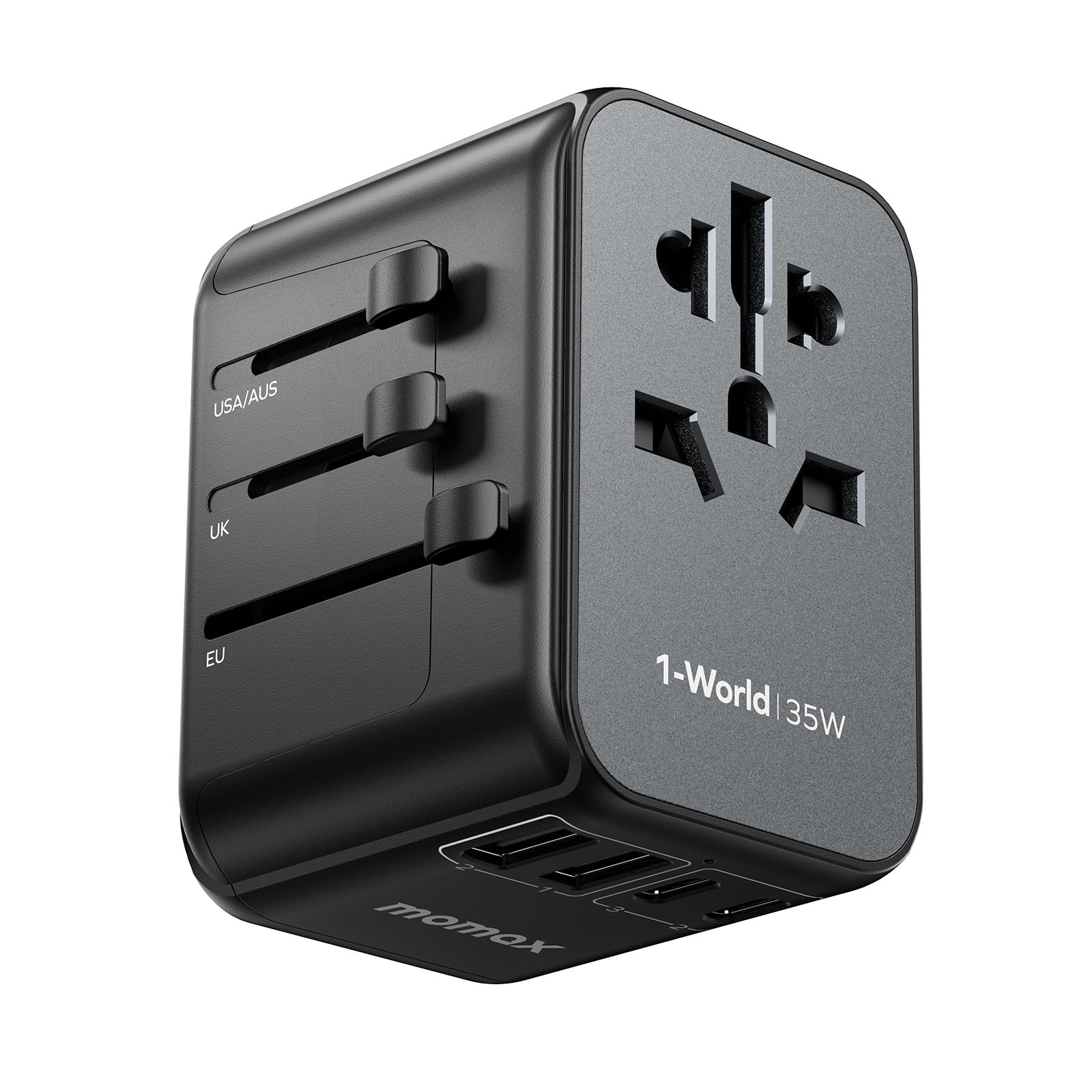 MOMAX 35 Вт PD Overseas Power Converter Adapter Універсальний сумісний конвертер Travel Plug Adapter Зарядка 6 пристроїв одночасно PD QC Розетка bf c чорний
MOMAX 35 Вт PD Overseas Power Converter Adapter Універсальний сумісний конвертер Travel Plug Adapter Зарядка 6 пристроїв одночасно PD QC Розетка bf c чорний