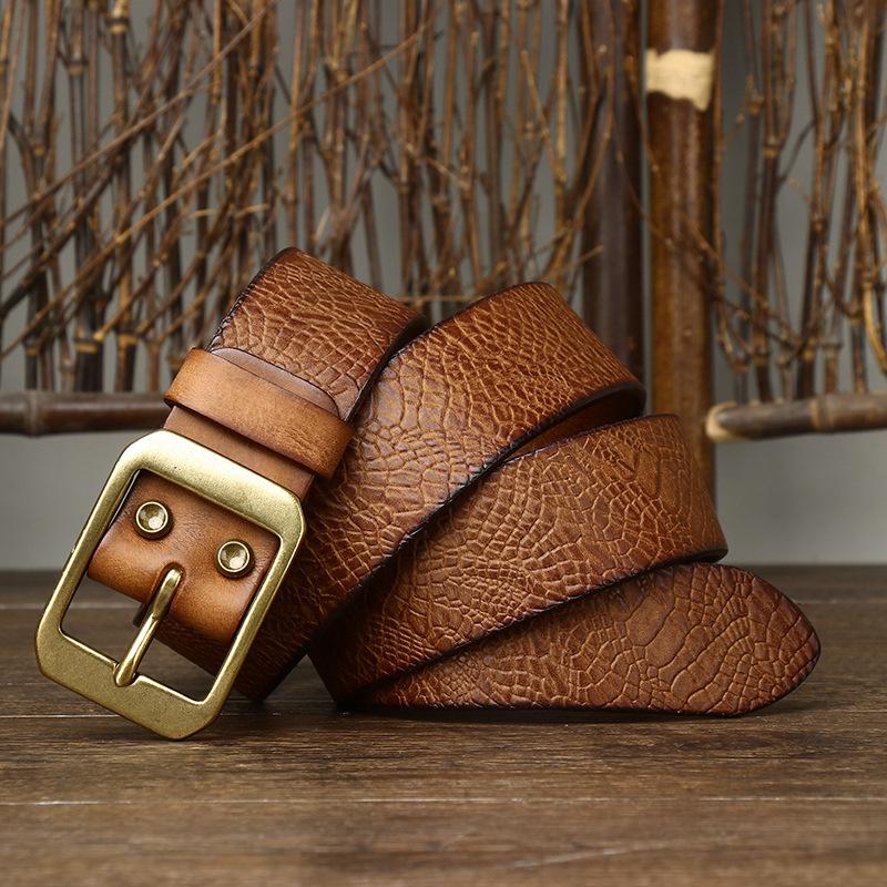 3.8CM Embossing Printing Retro Cowboy Belt Male Cowskin Genuine Leather Belt Men Copper Pin Buckle Belt for Jeans Men Waist 125cm хакі
3.8CM Embossing Printing Retro Cowboy Belt Male Cowskin Genuine Leather Belt Men Copper Pin Buckle Belt for Jeans Men Waist 125cm хакі
