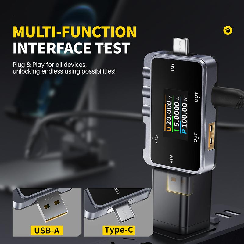 2 IN 1 Type-C USB Tester Digital Voltmeter Current Meter Ammeter Multimeter Voltmeter Ammeter 6.5A
2 IN 1 Type-C USB Tester Digital Voltmeter Current Meter Ammeter Multimeter Voltmeter Ammeter 6.5A