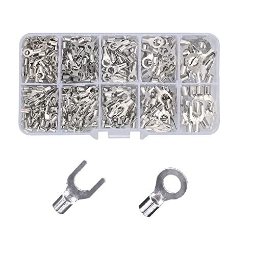 MEDUSHASHA Terminal Set, O-type and U-type Terminals, 10 Sizes, Crimp Terminals, Copper Material, For Connecting Electric Wires, Wiring Combinati
MEDUSHASHA Terminal Set, O-type and U-type Terminals, 10 Sizes, Crimp Terminals, Copper Material, For Connecting Electric Wires, Wiring Combinati