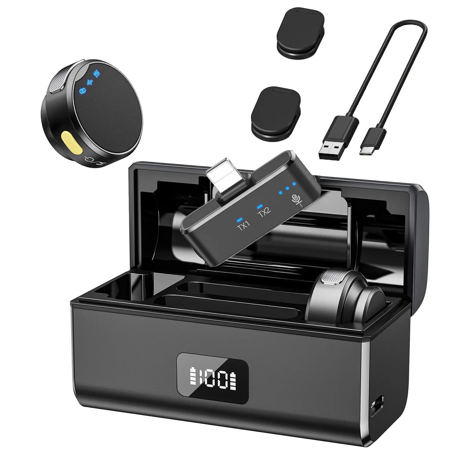 Professional Wireless Microphone Magnetic Lavalier Mic with Charging Box Noise Reduction for Live Broadcast Recording Interview
Professional Wireless Microphone Magnetic Lavalier Mic with Charging Box Noise Reduction for Live Broadcast Recording Interview