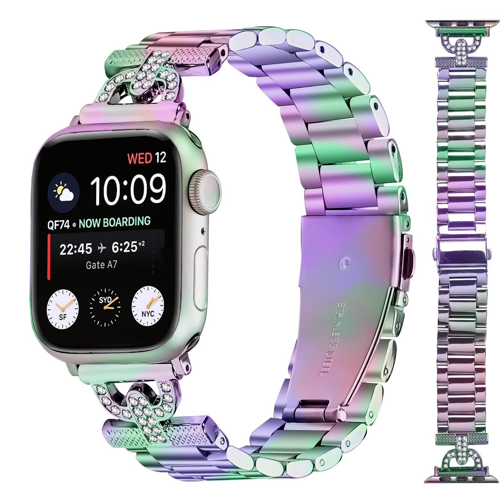 Colored Watch Strap for Apple Watch Series 10 Ultra 9 8 7 SE 6 5 4 3 2 1 46mm 49mm 45mm 44mm 42mm Metal Band D-Shape Rhinestones Decor Colorful
Colored Watch Strap for Apple Watch Series 10 Ultra 9 8 7 SE 6 5 4 3 2 1 46mm 49mm 45mm 44mm 42mm Metal Band D-Shape Rhinestones Decor Colorful