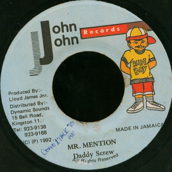 7inch Record DADDY SCREW - Mr. Mention NONE John John Recor 1992 Jamaica Reggae, Ska & Dub Used
7inch Record DADDY SCREW - Mr. Mention NONE John John Recor 1992 Jamaica Reggae, Ska & Dub Used