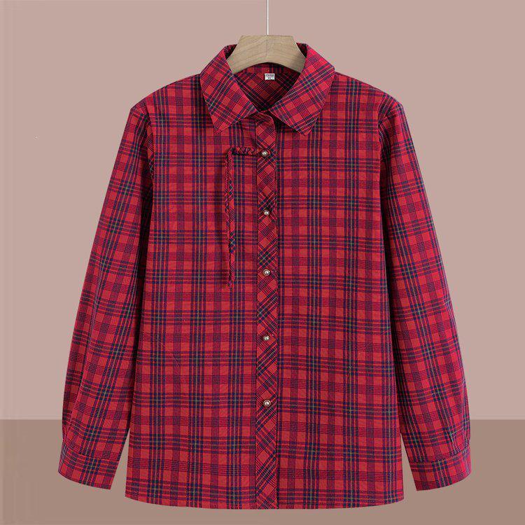 2026 Spring Long-Sleeve Pure Cotton Shirt for Middle-Aged and Elderly Women, Loose Fit, Stylish Jacket 3XL (120-135 jin) червоний
2026 Spring Long-Sleeve Pure Cotton Shirt for Middle-Aged and Elderly Women, Loose Fit, Stylish Jacket 3XL (120-135 jin) червоний