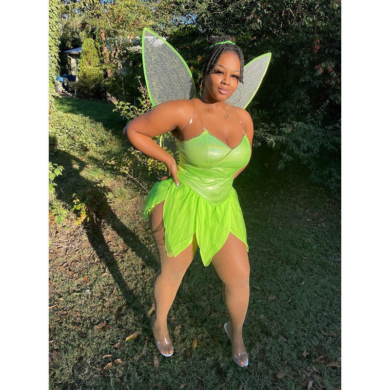Рождественский костюм на Хэллоуин, косплей-платье, костюм непослушной феи-эльфа с крыльями Single wing светло-зеленый
Рождественский костюм на Хэллоуин, косплей-платье, костюм непослушной феи-эльфа с крыльями Single wing светло-зеленый