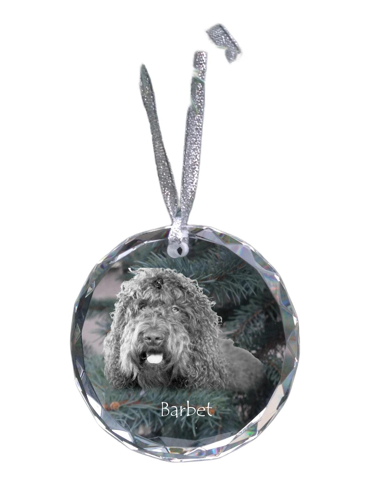 Barbet, French Water Dog - crystal bauble with a photo, dog photo in crystal, personalized Christmas tree ornament by Art-Dog brand прозорий
Barbet, French Water Dog - crystal bauble with a photo, dog photo in crystal, personalized Christmas tree ornament by Art-Dog brand прозорий