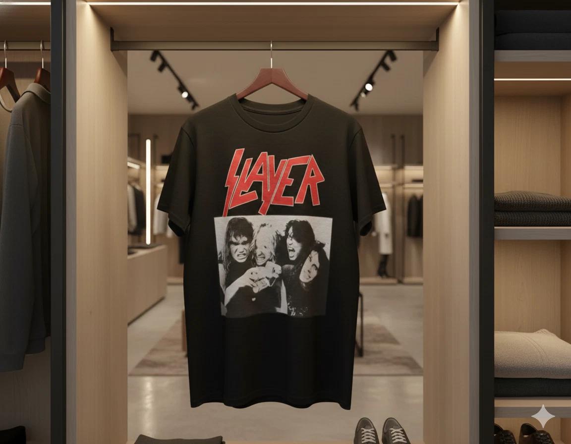 Slayer Vintage Photo Graphic Metal Band T-Shirt Black Unisex - T436 2XL
Slayer Vintage Photo Graphic Metal Band T-Shirt Black Unisex - T436 2XL