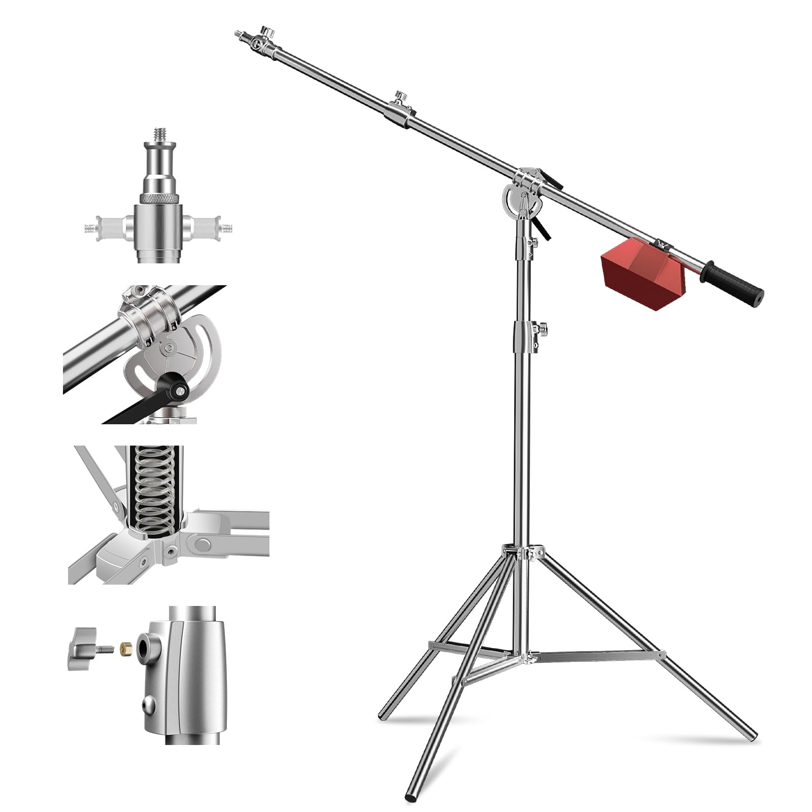 SOONPHO Light Stand Boom Arm Стойка для вспышки из нержавеющей стали Pro Стойка-штатив из нержавеющей стали Грузоподъемность Полностью металлическая стойка-штатив для фото, максимальная нагрузка
SOONPHO Light Stand Boom Arm Стойка для вспышки из нержавеющей стали Pro Стойка-штатив из нержавеющей стали Грузоподъемность Полностью металлическая стойка-штатив для фото, максимальная нагрузка