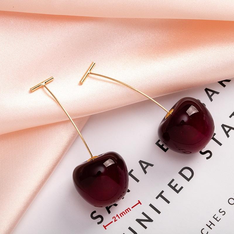 LATS New Cute Simulation Red Cherry Earrings for Women Girl Sweet Resin Hot Sale Earring Student Fruit Fashion Zircon Gift
LATS New Cute Simulation Red Cherry Earrings for Women Girl Sweet Resin Hot Sale Earring Student Fruit Fashion Zircon Gift