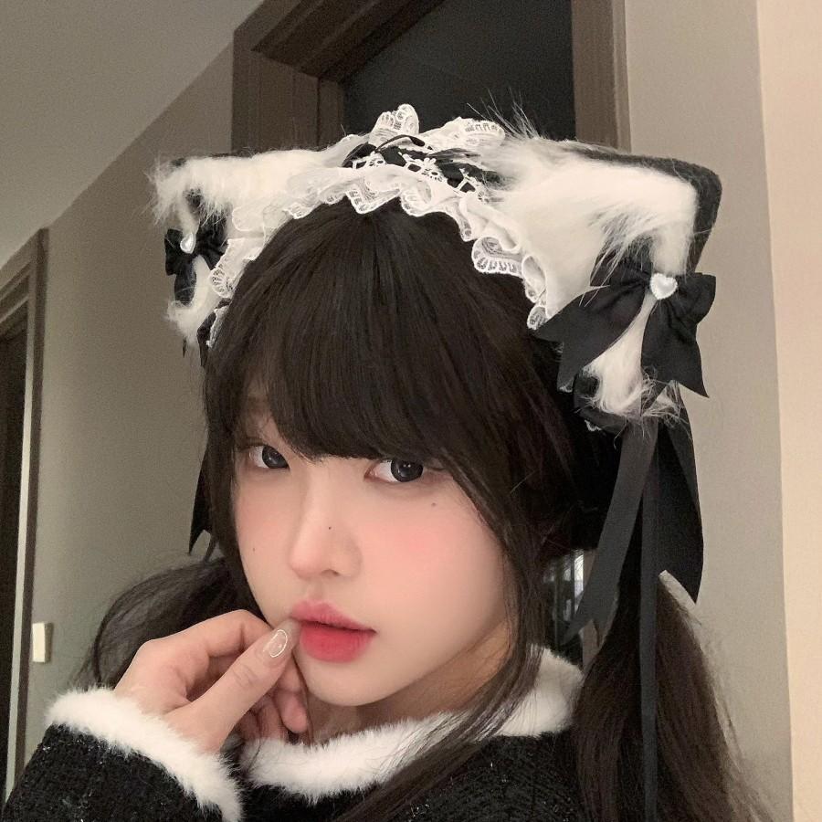 Fashionable Cute and Versatile Sweet Lolita Cat Ear Headband Bow Hair Clip KC Headband Animal Ear Headband Lolita Ear Hair Clip чорний
Fashionable Cute and Versatile Sweet Lolita Cat Ear Headband Bow Hair Clip KC Headband Animal Ear Headband Lolita Ear Hair Clip чорний