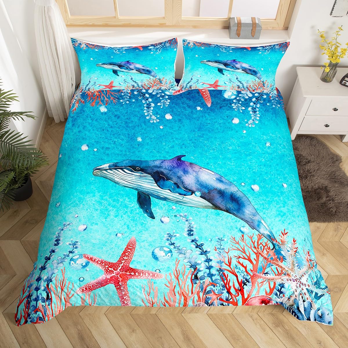 Підодіяльник King Full Cartoon Ocean Animal Комплект дитячої постільної білизни Coastal Beach Comfort Cover Ocean Waves Quilt Cover EU Single(135*200cm)3pcs
Підодіяльник King Full Cartoon Ocean Animal Комплект дитячої постільної білизни Coastal Beach Comfort Cover Ocean Waves Quilt Cover EU Single(135*200cm)3pcs