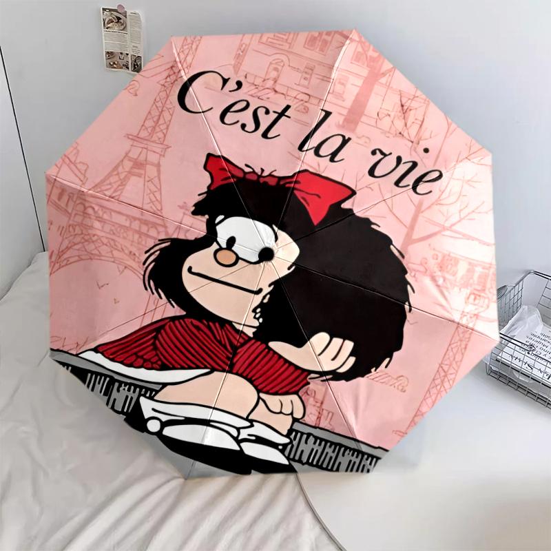 1 PC Automatic Folding Umbrella - Mafalda Pattern, Portable & Foldable Design with 8 Ribs, Christmas Birthday Gifts
1 PC Automatic Folding Umbrella - Mafalda Pattern, Portable & Foldable Design with 8 Ribs, Christmas Birthday Gifts