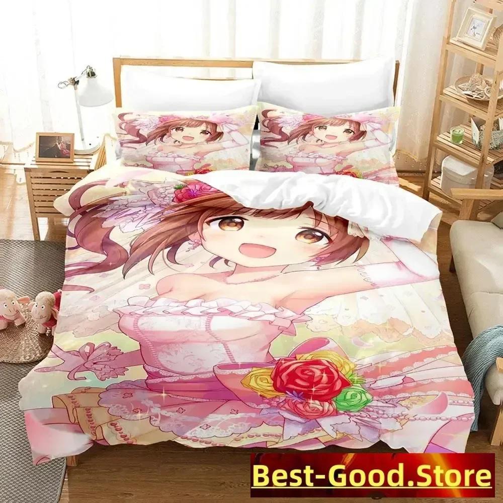 Чиэри Огата Аниме постельное белье Комплект постельного белья с принтом Пододеяльник Наволочка Комплект постельного белья Льняная простыня Покрывало Королева Кинг Сайз 70x133cm 2pcs