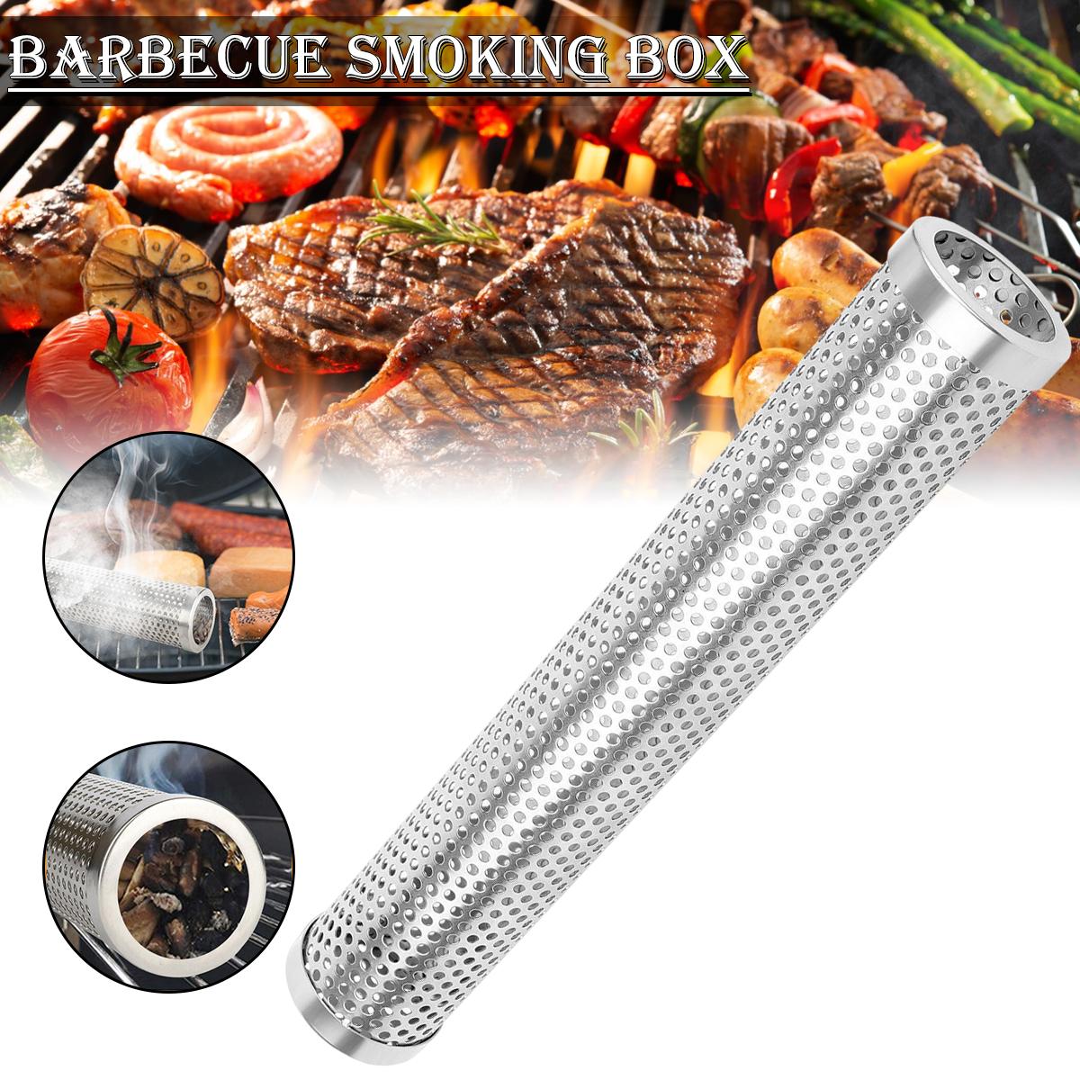 Aidier Нержавеющая сталь Барбекю Гриль Коптильня Трубка Портативный Барбекю Дымогенератор Трубка