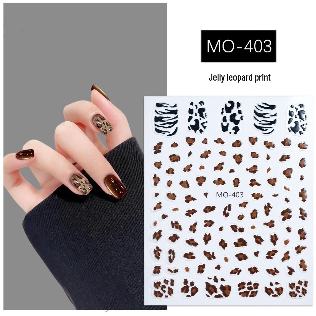 Осенне-зимние наклейки для ногтей с леопардовым принтом - Трендовые наклейки для нейл-арта желеобразных цветов
Осенне-зимние наклейки для ногтей с леопардовым принтом - Трендовые наклейки для нейл-арта желеобразных цветов