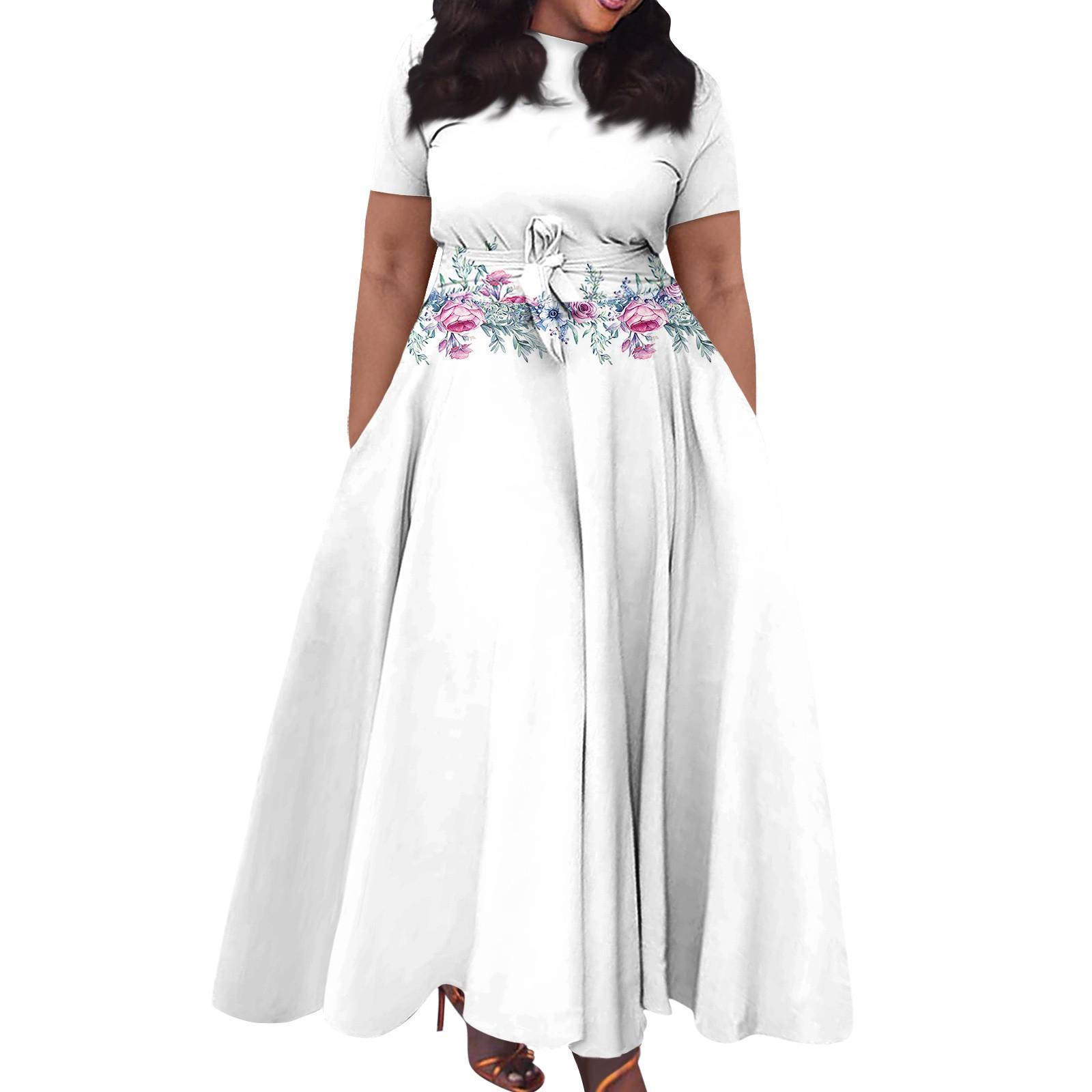 Женское повседневное модное свободное платье большого размера с принтом, круглым вырезом и короткими рукавами, карманными бретелями XXL белый
Женское повседневное модное свободное платье большого размера с принтом, круглым вырезом и короткими рукавами, карманными бретелями XXL белый