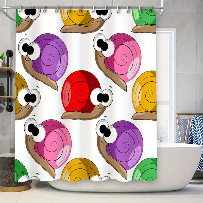 Colorful Snail Pattern Shower Curtain Set For Bathroom Decor Vivid Animal Design Waterproof Fabric Size 72X72Inches 183Cm*183Cm W60H190(CM)-1 Pcs
Colorful Snail Pattern Shower Curtain Set For Bathroom Decor Vivid Animal Design Waterproof Fabric Size 72X72Inches 183Cm*183Cm W60H190(CM)-1 Pcs