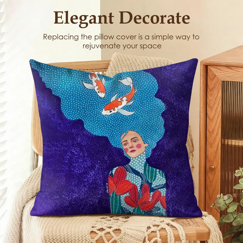 Abstract Girl Hair Flower Cushion Cover Natural Linen Organic Fabric DoubleSided Printing Sofa Home Decor Gift Pillow Case 30x30cm
Abstract Girl Hair Flower Cushion Cover Natural Linen Organic Fabric DoubleSided Printing Sofa Home Decor Gift Pillow Case 30x30cm