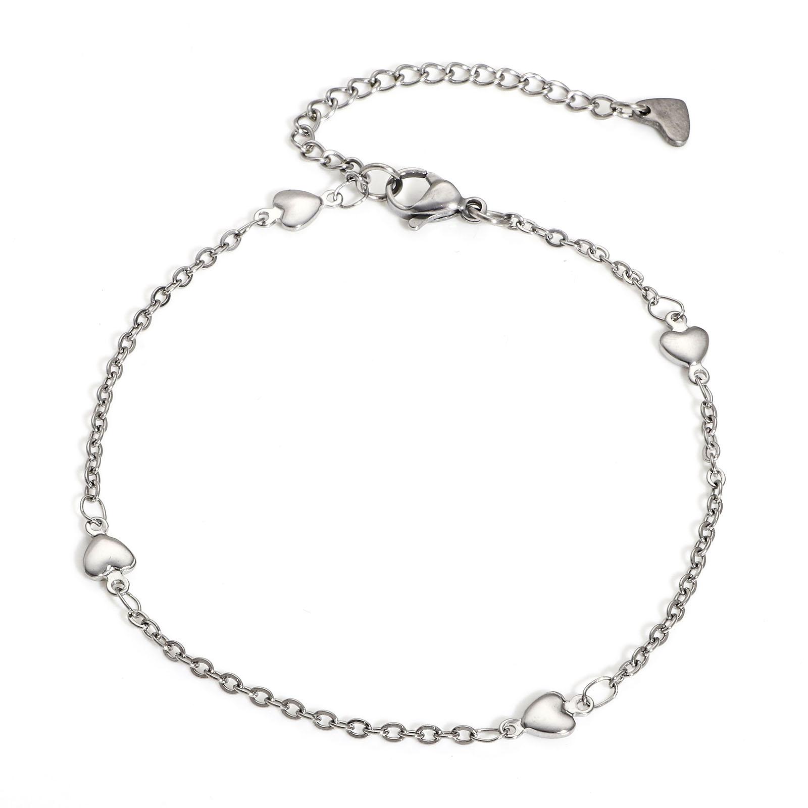 304 Stainless Steel Handmade Link Chain Anklet Silver Color Star Heart Chamrs Anklet For Women on the foot Jewelry Gifts 1 Piece
304 Stainless Steel Handmade Link Chain Anklet Silver Color Star Heart Chamrs Anklet For Women on the foot Jewelry Gifts 1 Piece
