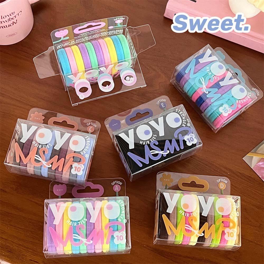 10Pcs/set Seamless High Elastic Color Hair Tie Korean Style Headwear Elastic Hair Ring Lady/Girls
10Pcs/set Seamless High Elastic Color Hair Tie Korean Style Headwear Elastic Hair Ring Lady/Girls