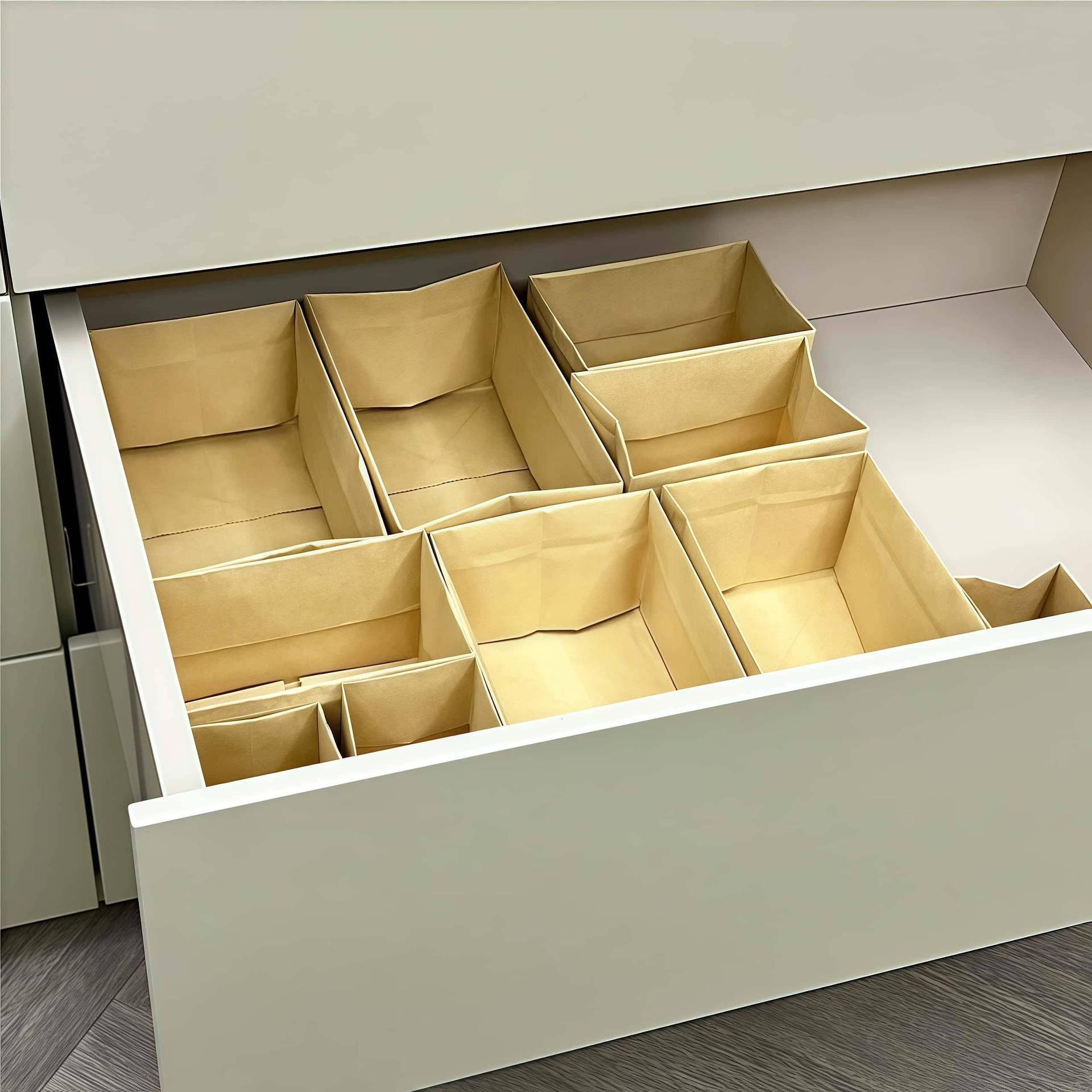 Kraft Paper Storage Organizer for Cosmetics, Underwear, and Socks - Drawer Divider and Desktop Solution Small Thickened 10 pcs
Kraft Paper Storage Organizer for Cosmetics, Underwear, and Socks - Drawer Divider and Desktop Solution Small Thickened 10 pcs