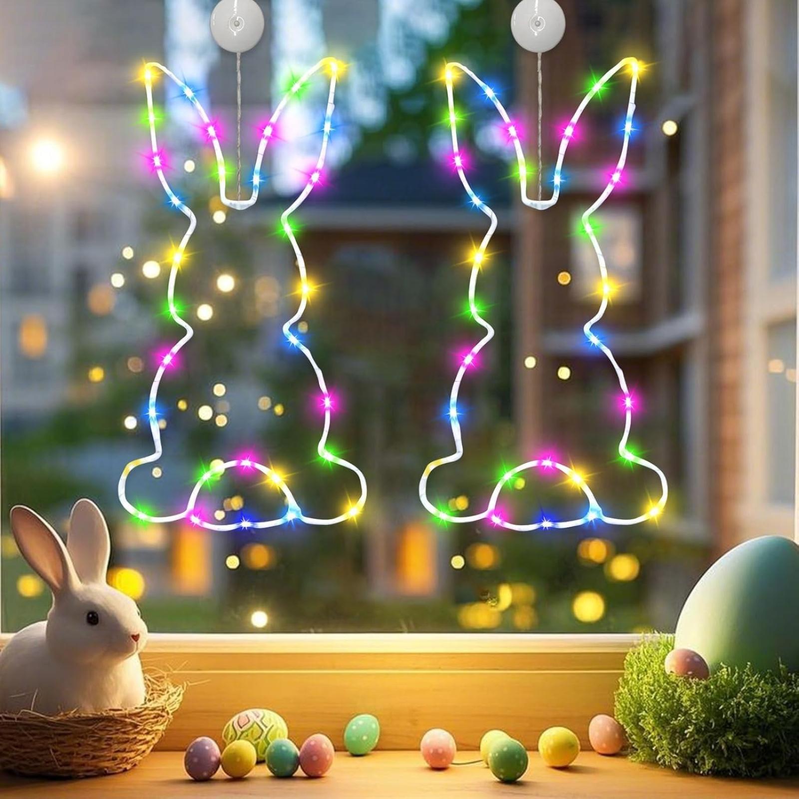 Illuminated Standing Droopy-eared Hanging Lamp, LED Colored Lights To Create An Easter Atmosphere For Indoor Window Decorations. One Size
Illuminated Standing Droopy-eared Hanging Lamp, LED Colored Lights To Create An Easter Atmosphere For Indoor Window Decorations. One Size
