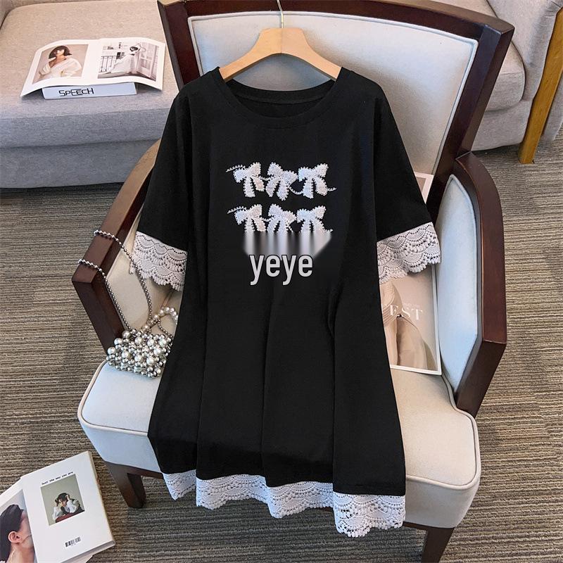 Women s Plus Size Mid-Length Short-Sleeve Round Neck T-Shirt (Slimming, Loose Fit) 4XL чорний
Women s Plus Size Mid-Length Short-Sleeve Round Neck T-Shirt (Slimming, Loose Fit) 4XL чорний