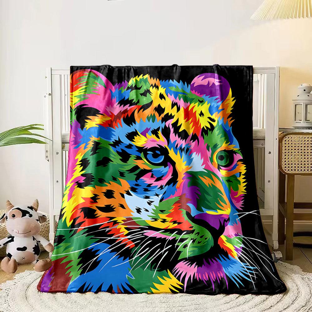 A vibrant tiger face made with jagged, multicolored abstract patterns. for all seasons blanket lunch break throw gift 80cm x 120cm
A vibrant tiger face made with jagged, multicolored abstract patterns. for all seasons blanket lunch break throw gift 80cm x 120cm