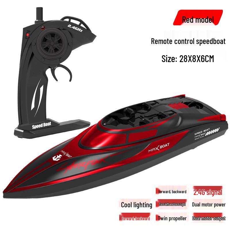 Высокоскоростной гоночный катер на радиоуправлении 2,4 ГГц с 20-минутным временем работы от аккумулятора - Летняя водная игрушка-катер для мальчиков.
Высокоскоростной гоночный катер на радиоуправлении 2,4 ГГц с 20-минутным временем работы от аккумулятора - Летняя водная игрушка-катер для мальчиков.