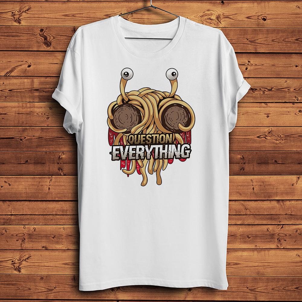 FSM Flying Spaghetti Monsterism Question Everything funny t shirt Unisex new white casual homme cool hipster tshirt unisex gift 4XL
FSM Flying Spaghetti Monsterism Question Everything funny t shirt Unisex new white casual homme cool hipster tshirt unisex gift 4XL