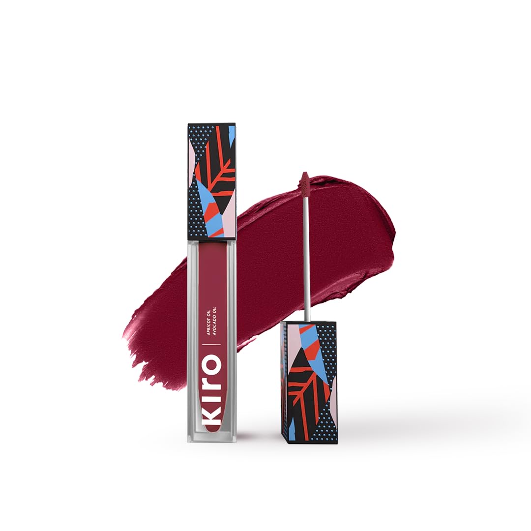 Kiro Non-Stop Airy Matte Liquid Lipstick - Velvet Merlot (Redish Pink), 5ml | Super-Pigmented, Long-Lasting, hydrating | Waterproof, Smudge-Proof
Kiro Non-Stop Airy Matte Liquid Lipstick - Velvet Merlot (Redish Pink), 5ml | Super-Pigmented, Long-Lasting, hydrating | Waterproof, Smudge-Proof