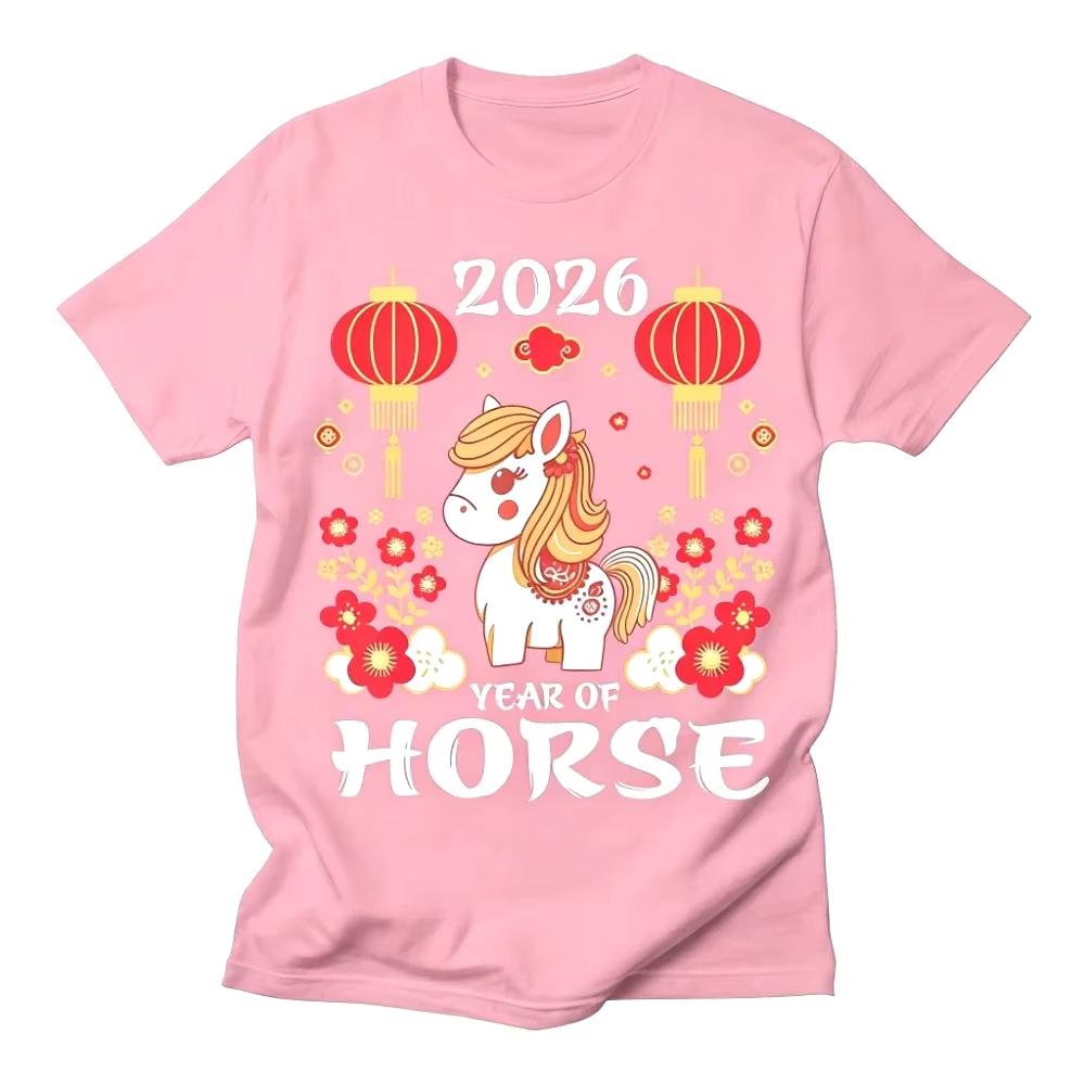 Streetwear 2026 Year of The Horse Lunar New Year T Shirts Tee Womens Unisex Cotton Summer Casual Harajuku Oversized Novelty Tops 4XL
Streetwear 2026 Year of The Horse Lunar New Year T Shirts Tee Womens Unisex Cotton Summer Casual Harajuku Oversized Novelty Tops 4XL