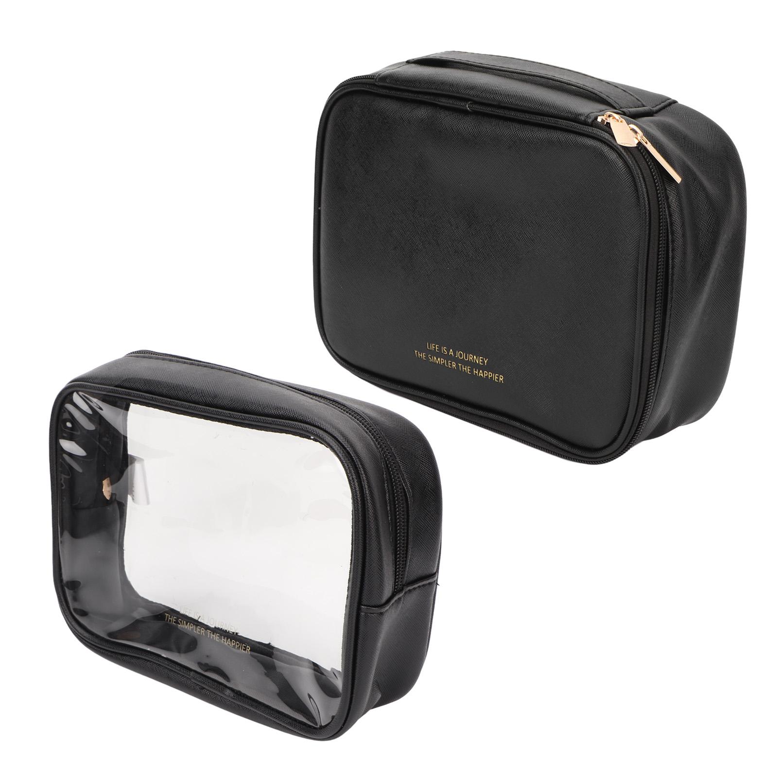 2pcs Makeup Travel Bag 2 In 1 Large Capacity Black Waterproof Portable Makeup Cosmetic Bag
2pcs Makeup Travel Bag 2 In 1 Large Capacity Black Waterproof Portable Makeup Cosmetic Bag
