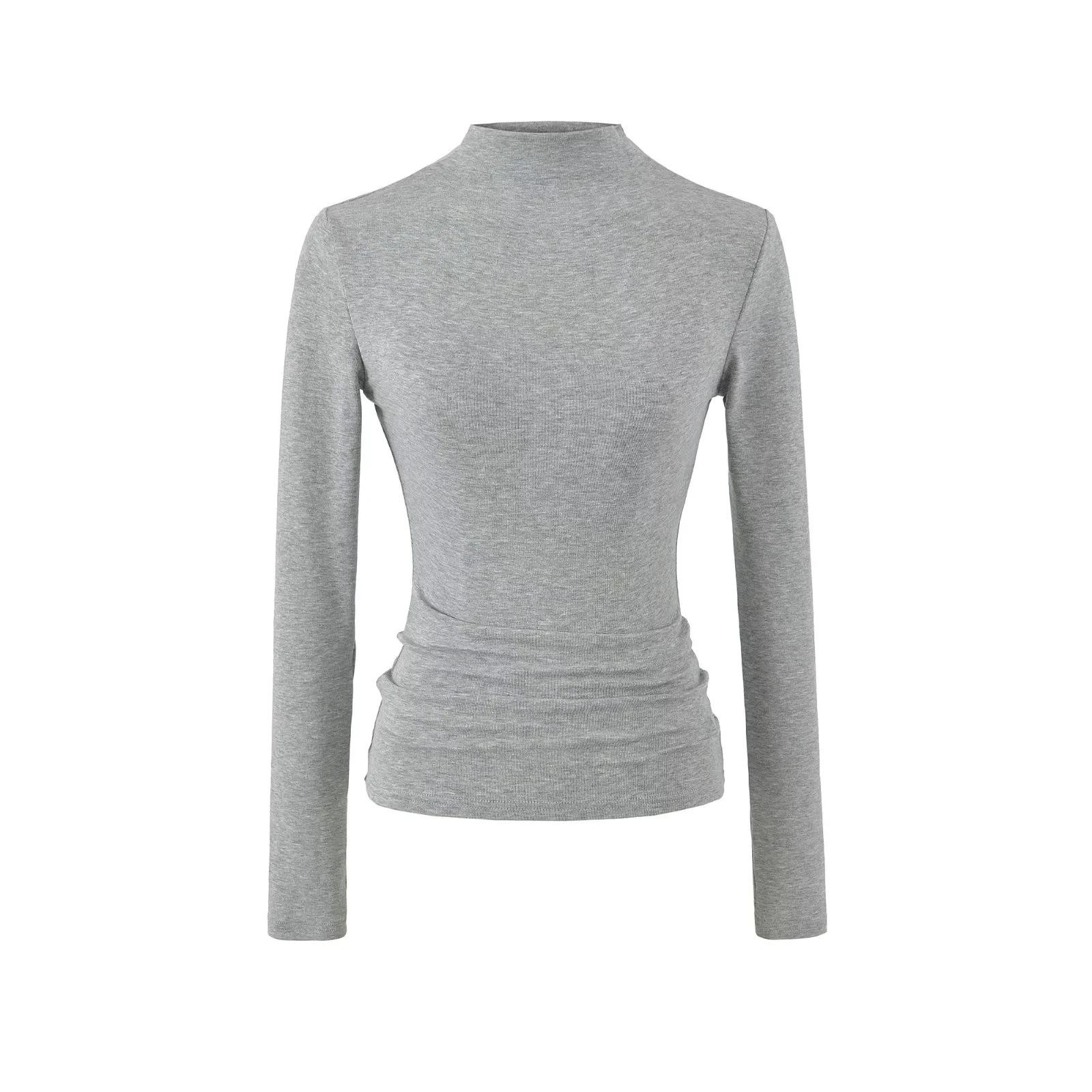 Women s Slim Fit Long Sleeve Cashmere T-Shirt with Half-High Collar for Spring and Autumn Medium сірий колір
Women s Slim Fit Long Sleeve Cashmere T-Shirt with Half-High Collar for Spring and Autumn Medium сірий колір