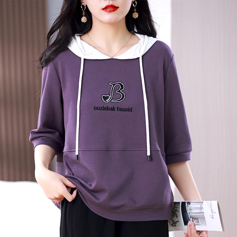 2024 New Women s Hooded Short-Sleeve Letter Casual Top - Summer Loose Fit Mid-Sleeve Sweatshirt Style L (recommended 112-125 jin)
2024 New Women s Hooded Short-Sleeve Letter Casual Top - Summer Loose Fit Mid-Sleeve Sweatshirt Style L (recommended 112-125 jin)