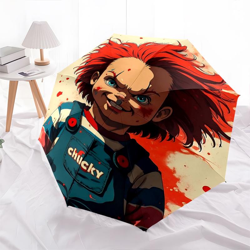 1pc Horror and Mystery Chucky Fully Fashion Automatic Folding Portable Cartoon Umbrella, 8 Iron Frames, Three-Fold Design, Suitable for All Seaso
1pc Horror and Mystery Chucky Fully Fashion Automatic Folding Portable Cartoon Umbrella, 8 Iron Frames, Three-Fold Design, Suitable for All Seaso