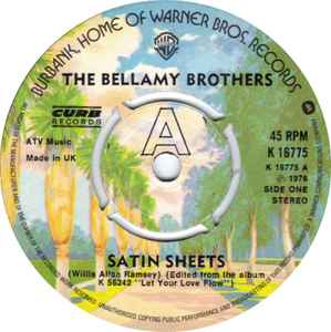 7inch Record BELLAMY BROTHERS - Satin Sheets K16775 Warner Bros. Re 1976 UK Rock Used
7inch Record BELLAMY BROTHERS - Satin Sheets K16775 Warner Bros. Re 1976 UK Rock Used