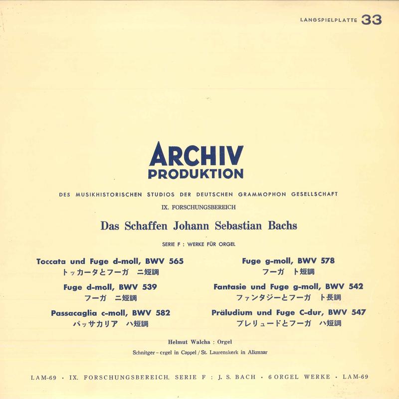 LP Record HELMUT VALJA - Das Schaffen Johann Sebastian Bach LAM69 ARCHIVE PRODUKT Japan Classical Used
LP Record HELMUT VALJA - Das Schaffen Johann Sebastian Bach LAM69 ARCHIVE PRODUKT Japan Classical Used