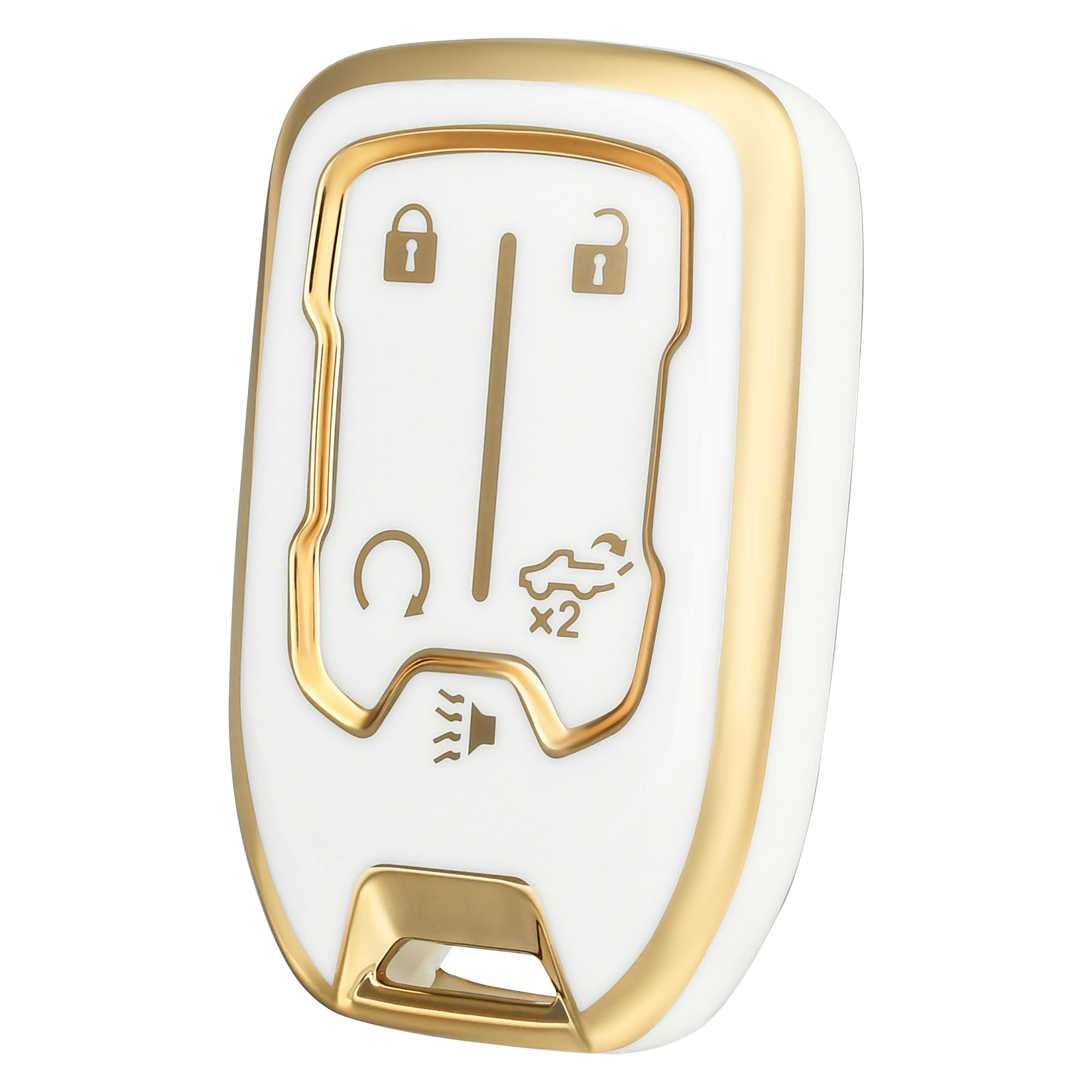 5 Buttons Remote Car Key Case Cover TPU Shell Fob For Chevrolet Silverado Suburban Tahoe for GMC Yukon Sierra Acadia Terrain біле золото кольору
5 Buttons Remote Car Key Case Cover TPU Shell Fob For Chevrolet Silverado Suburban Tahoe for GMC Yukon Sierra Acadia Terrain біле золото кольору