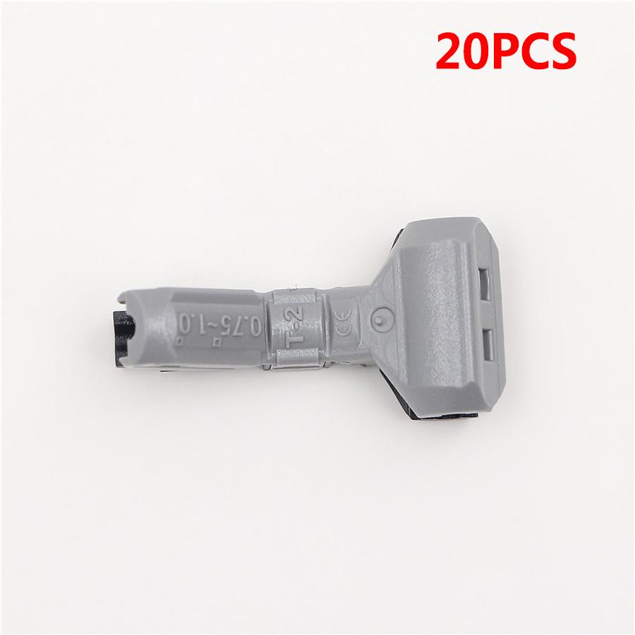 20PCS Universal For 1 Pin 18AWG 0.75SQMM Non-stripped T Type Wire Cable Connector joint Quick Splice Crimp Terminals Terminator 
20PCS Universal For 1 Pin 18AWG 0.75SQMM Non-stripped T Type Wire Cable Connector joint Quick Splice Crimp Terminals Terminator