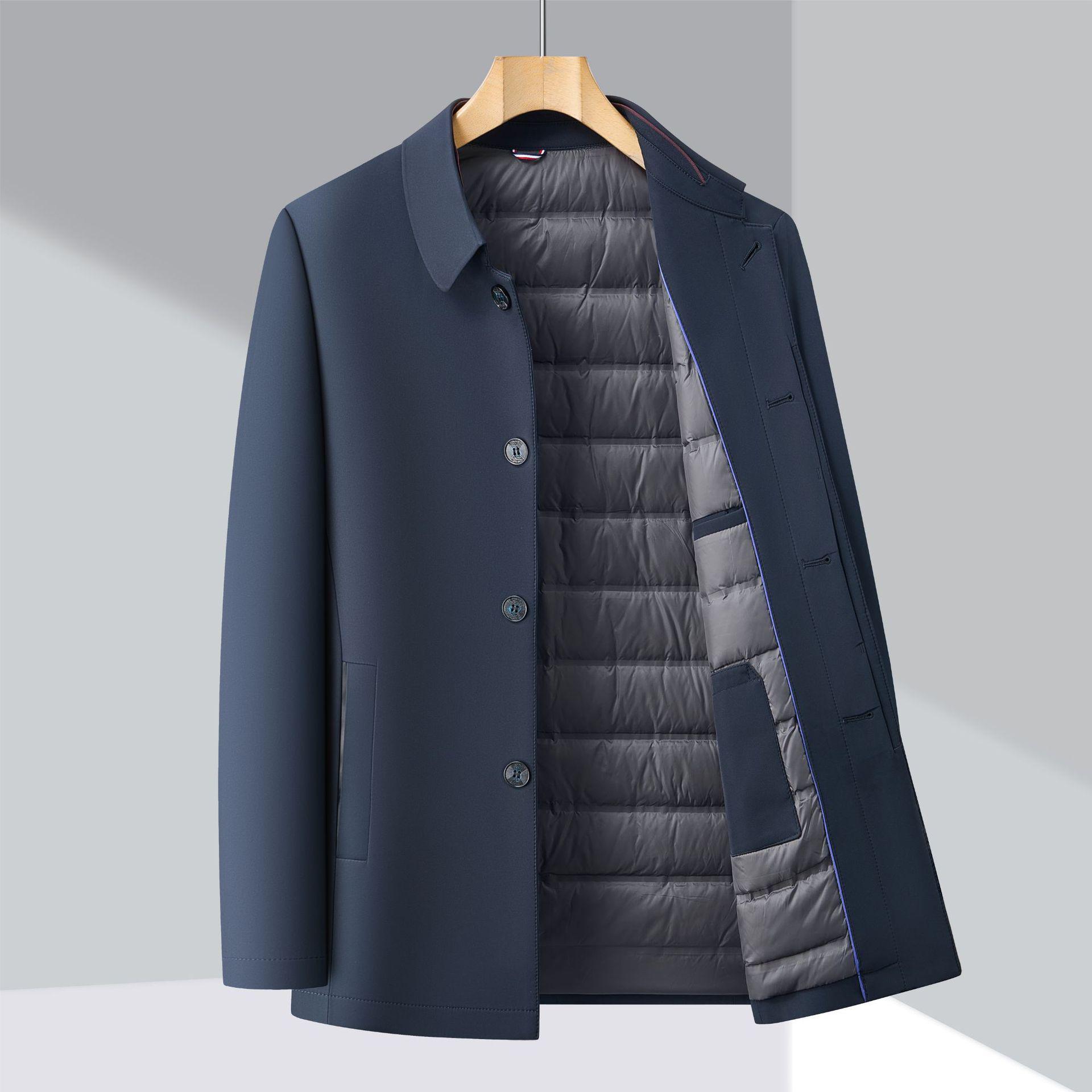Counter Men s Mid-Age Business Casual Lightweight Warm Down Jacket with Turn-Down Collar 185
Counter Men s Mid-Age Business Casual Lightweight Warm Down Jacket with Turn-Down Collar 185