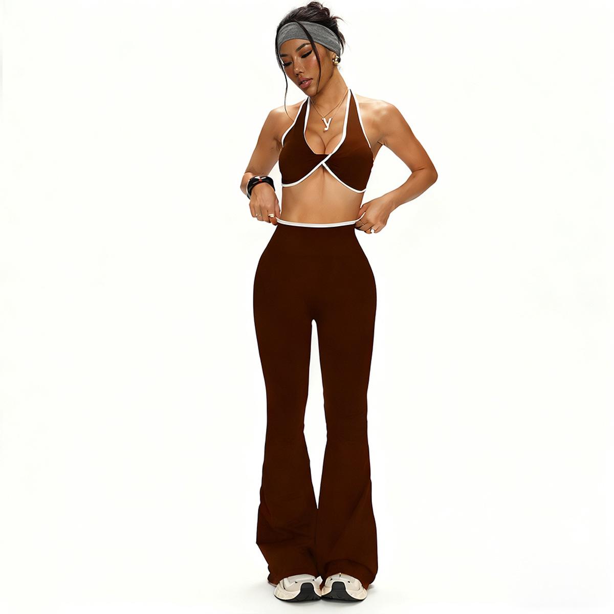 European Color Block Yoga Set: Women s Halter Bra & High-Waist Flare Pants Small кавовий
European Color Block Yoga Set: Women s Halter Bra & High-Waist Flare Pants Small кавовий