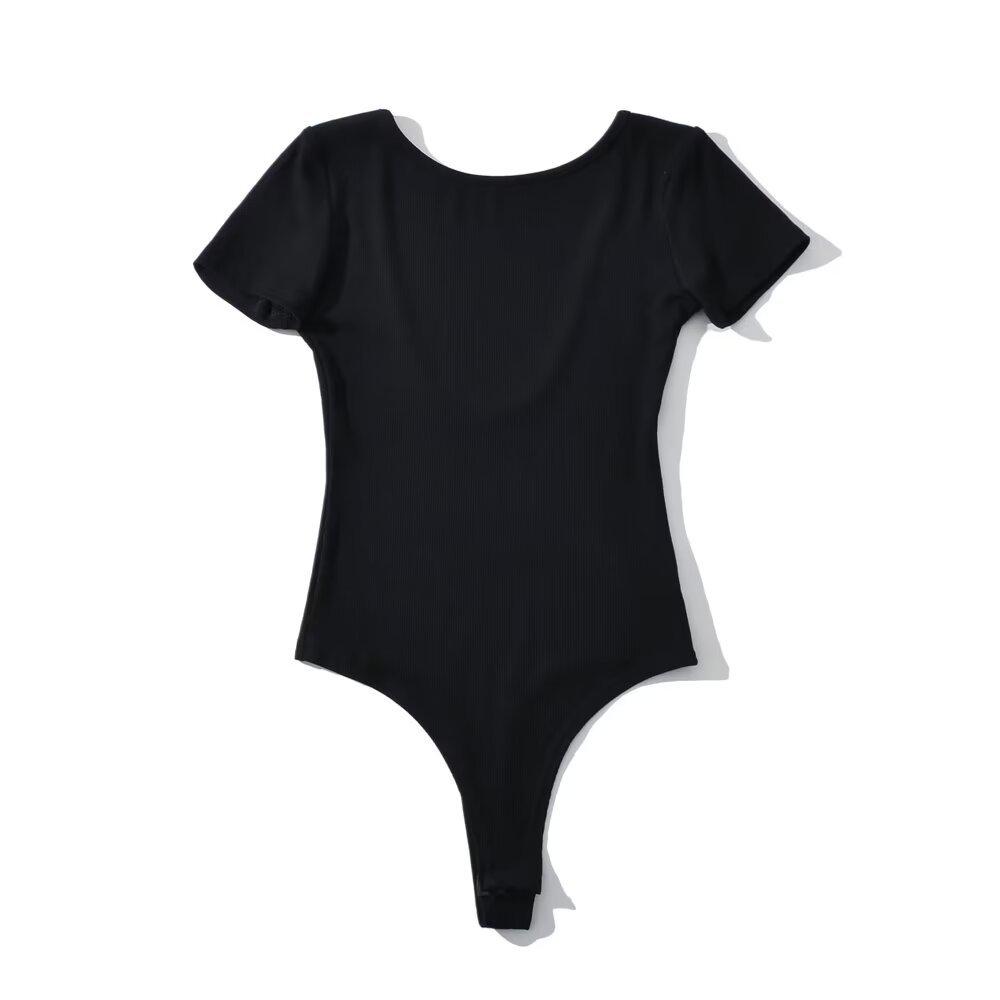 Trendy Women s Round Neck Backless Short Sleeve Jumpsuit - Stretchy Slimming T-shirt Top Medium чёрный
Trendy Women s Round Neck Backless Short Sleeve Jumpsuit - Stretchy Slimming T-shirt Top Medium чёрный